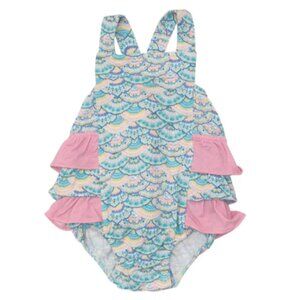 🌿🧜🏻‍♀️ Angel Dear Ruffle Swimsuit Mermaid Scales [18-24M] 🧜🏻‍♀️🌿
